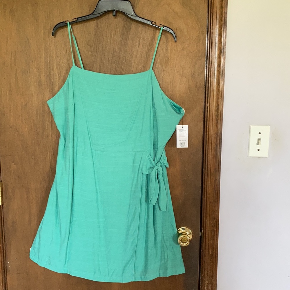 Nine West side tie green mini dress size XXL - Picture 12 of 17